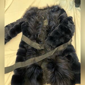 Fur and leather jacket